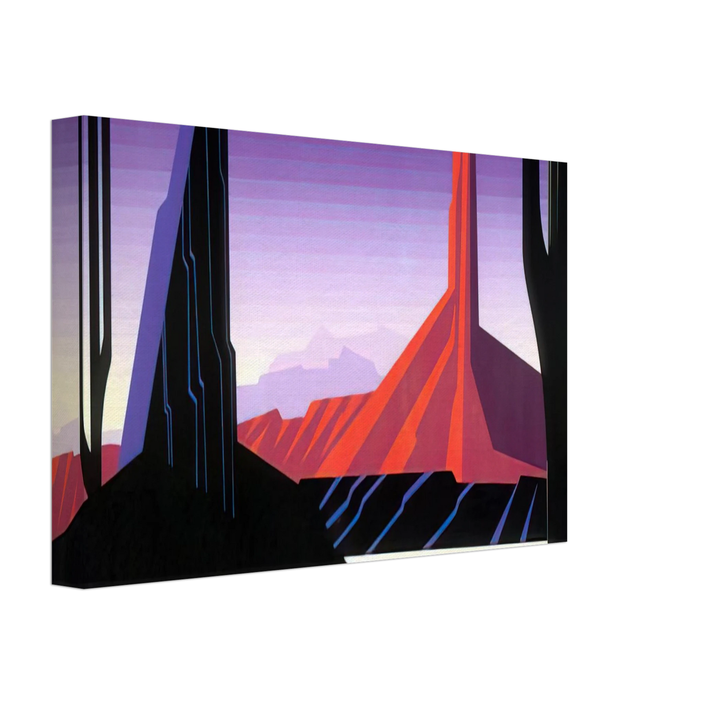 Eyvind Earle - Beneath A Silent Sky Canvas - 40x60 cm / 16x24 inches-canvas