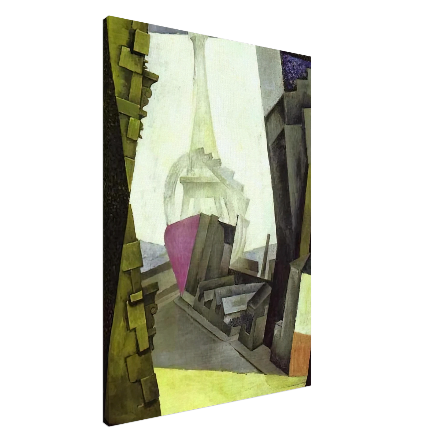 Diego Rivera - LA TOUR EIFFEL 1914 Canvas - 20x30 cm / 8x12 inches-canvas