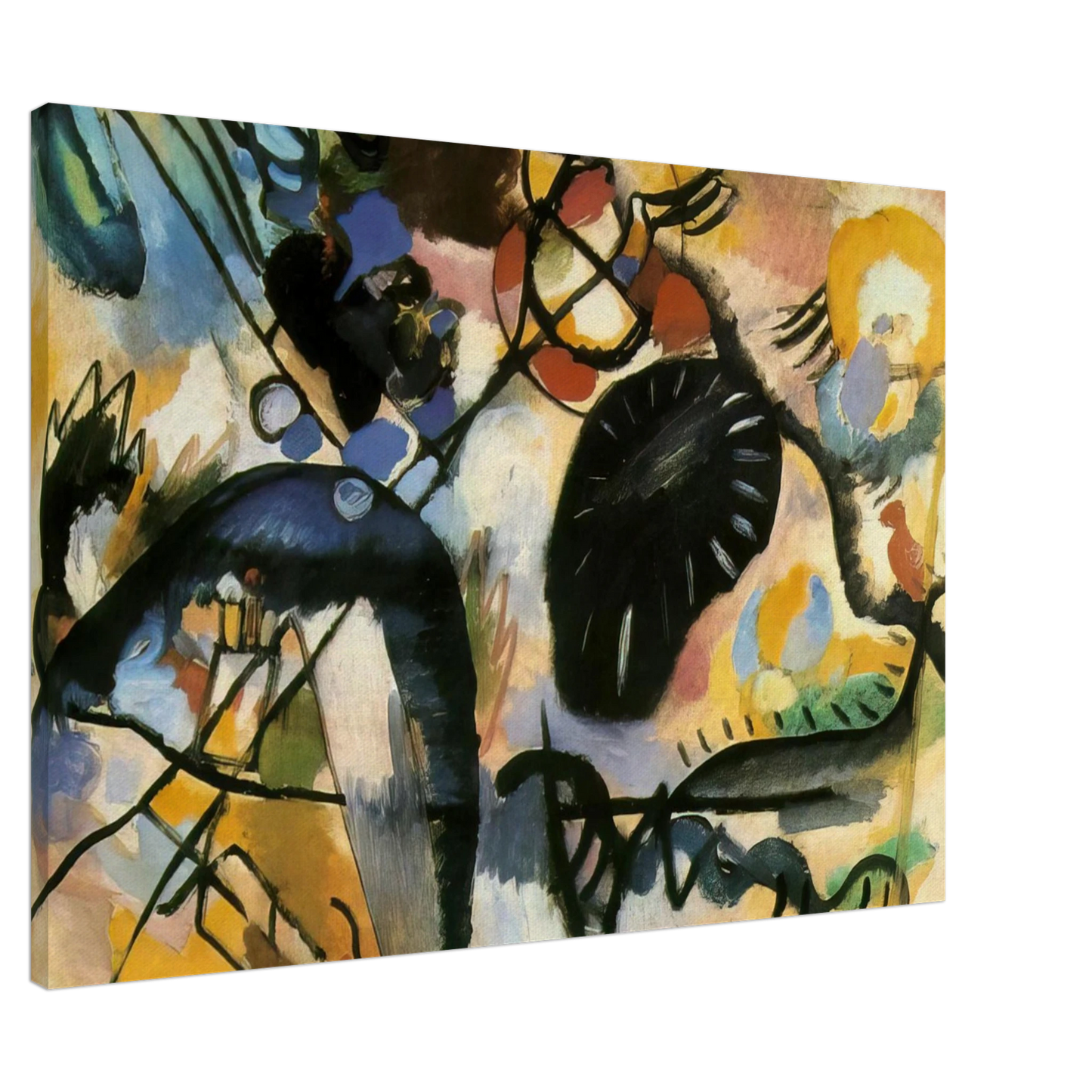 Wassily Kandinsky - BLACK SPOT 1912 Canvas - 20x30 cm / 8x12 inches-canvas
