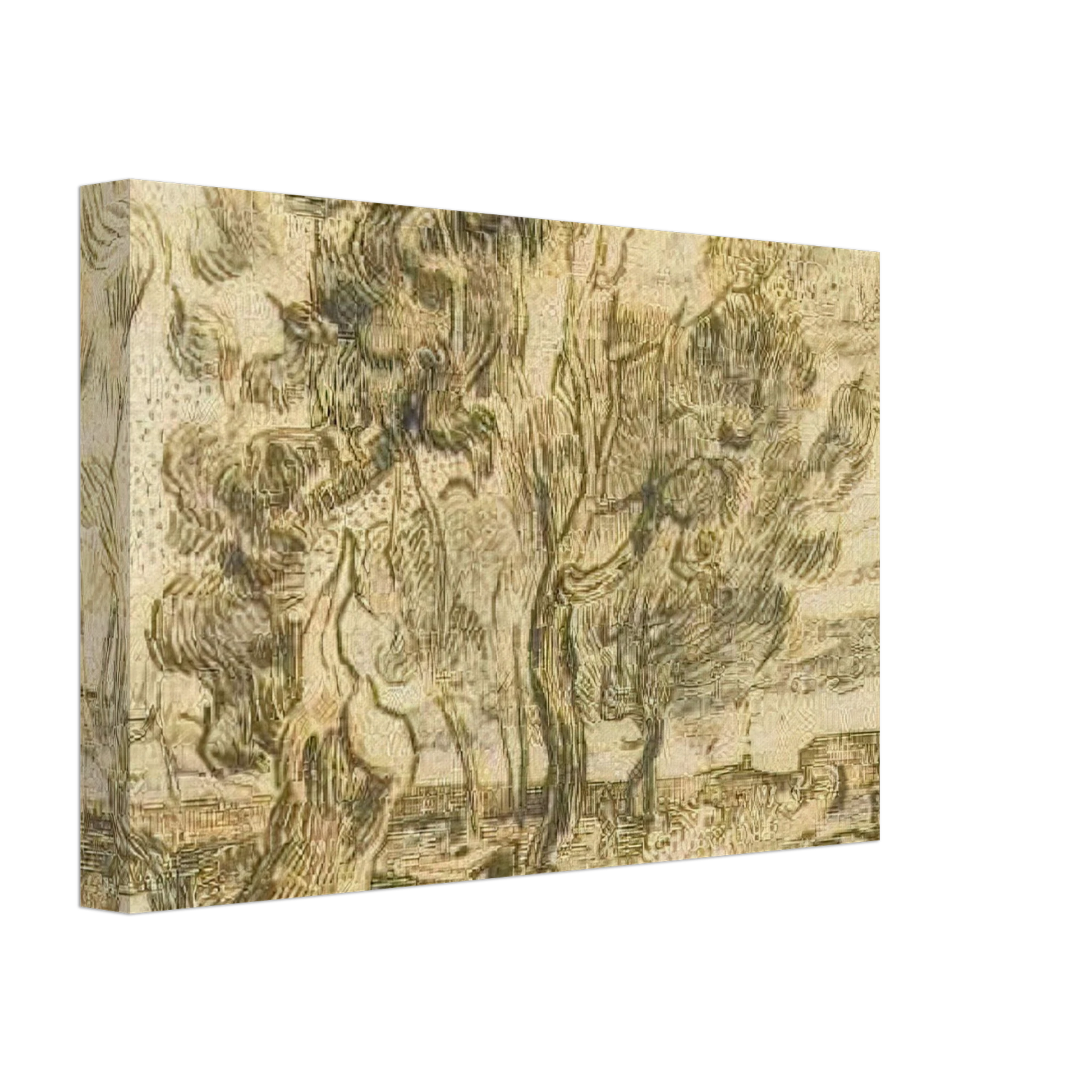 Vincent van Gogh - A Corner of the Asylum and the Garden with a Heavy, sawn-off Tree Canvas - 70x100 cm / 28x40 inches-canvas