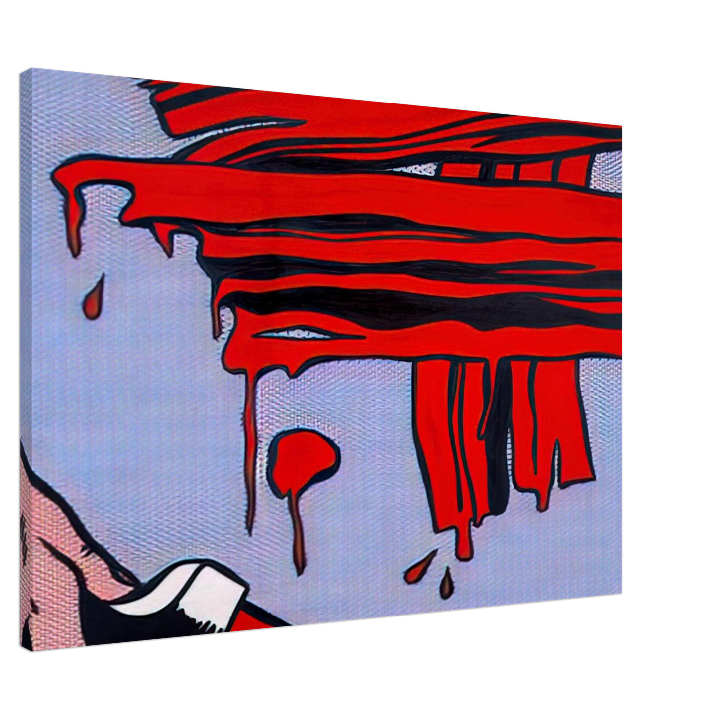 Roy Lichtenstein - BRUSHSTROKES 1965 Canvas - 20x30 cm / 8x12 inches-canvas