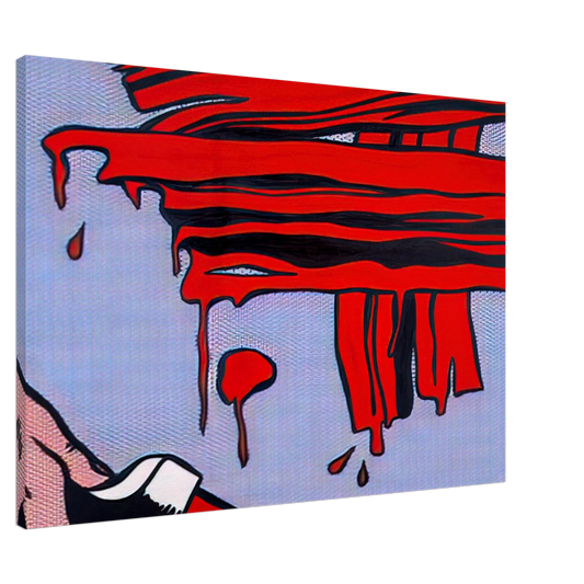 Roy Lichtenstein - BRUSHSTROKES 1965 Canvas - 20x30 cm / 8x12 inches-canvas