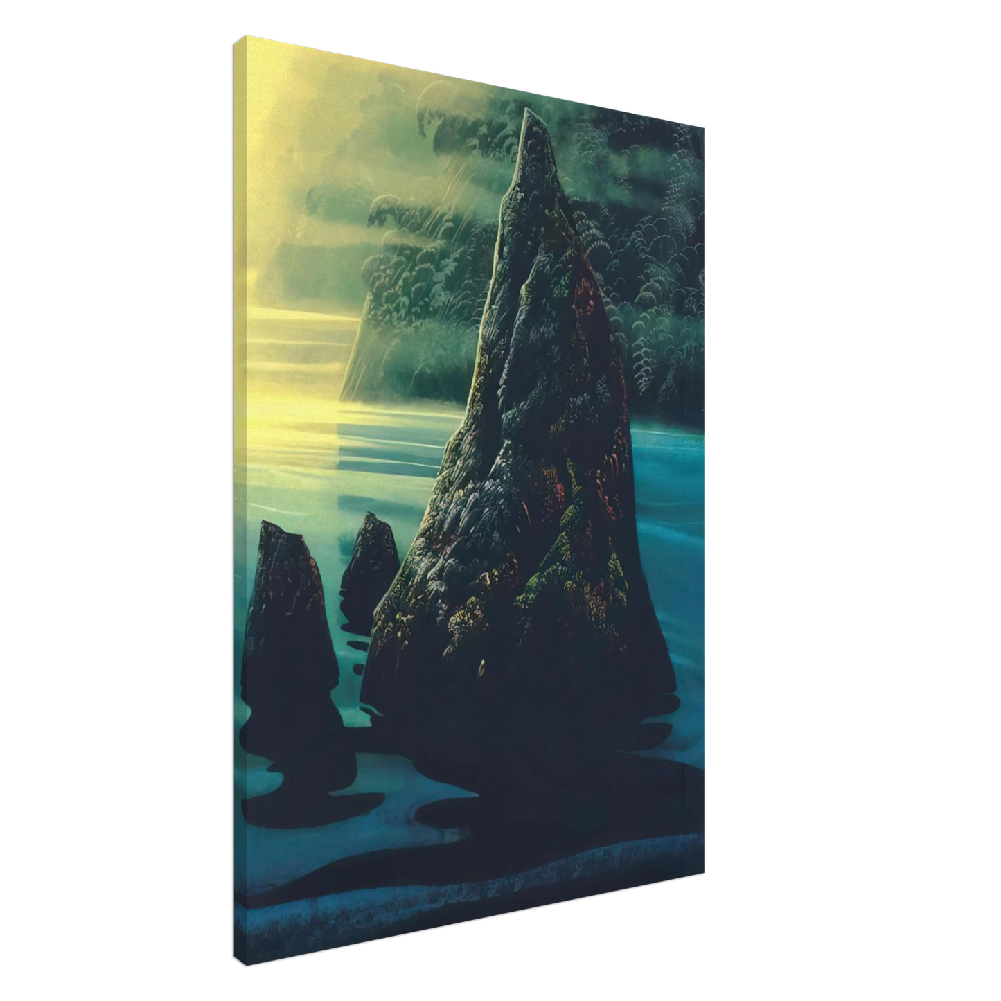 Eyvind Earle - The Rock Canvas - 20x30 cm / 8x12 inches-canvas