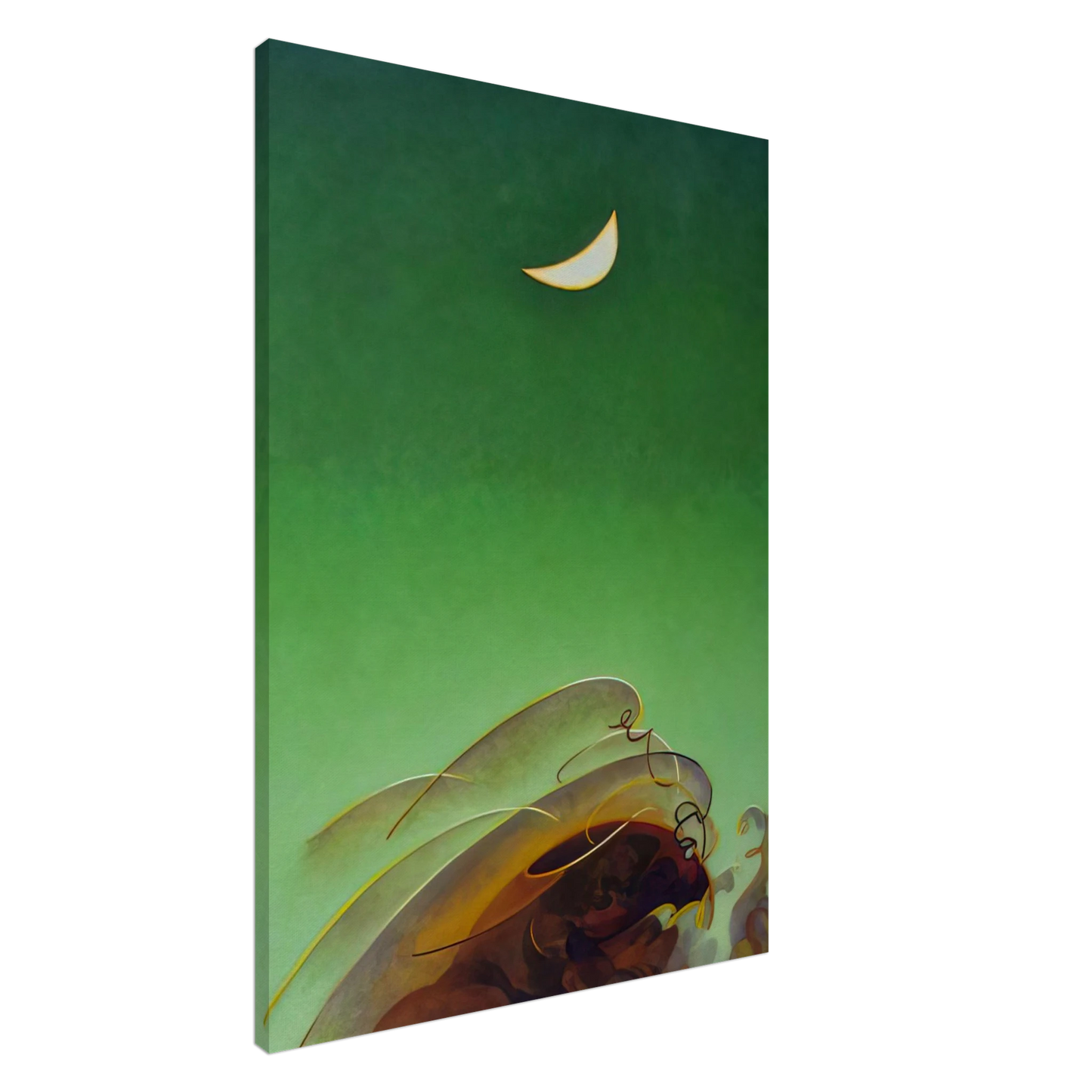 Agnes Lawrence Pelton - Spring Moon - 1942 Canvas - 20x30 cm / 8x12 inches-canvas