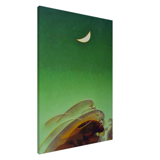 Agnes Lawrence Pelton - Spring Moon - 1942 Canvas - 20x30 cm / 8x12 inches-canvas