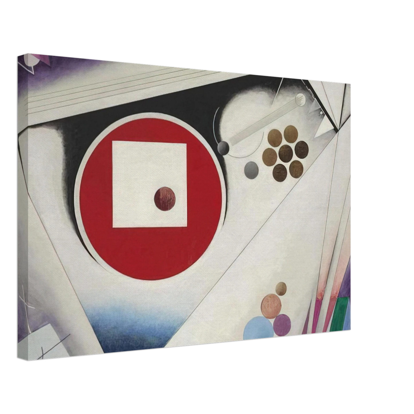 Rudolf Bauer - THIRD SYMPHONY IN 3 MOVEMENTS 1930 Canvas - 70x100 cm / 28x40 inches-canvas