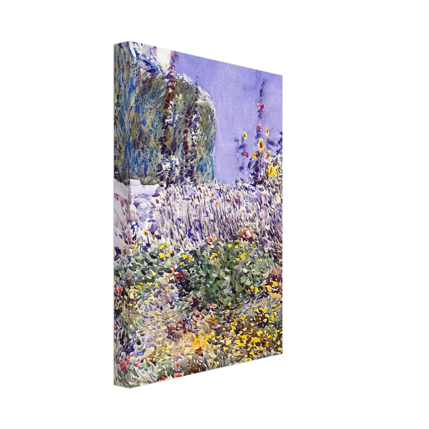 Childe Hassam - Dexters Garden Canvas - 70x100 cm / 28x40 inches-canvas