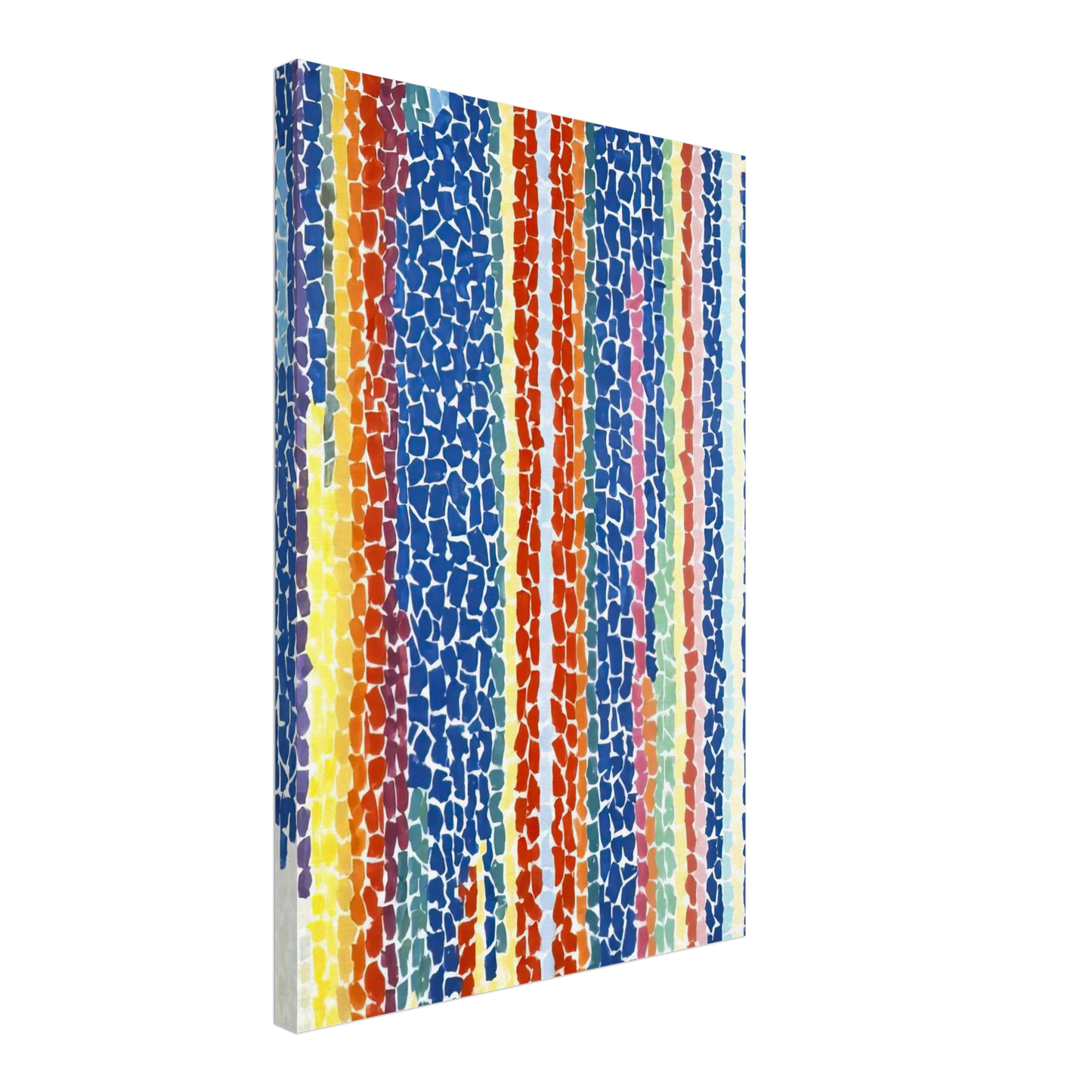 Alma Woodsey Thomas - IRIS TULIPS JONQUILS AND CROCUSES 1969 Canvas - 40x60 cm / 16x24 inches-canvas