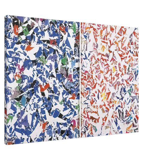 Simon Hantai - Blanc - Tachisme Canvas - 20x30 cm / 8x12 inches-canvas