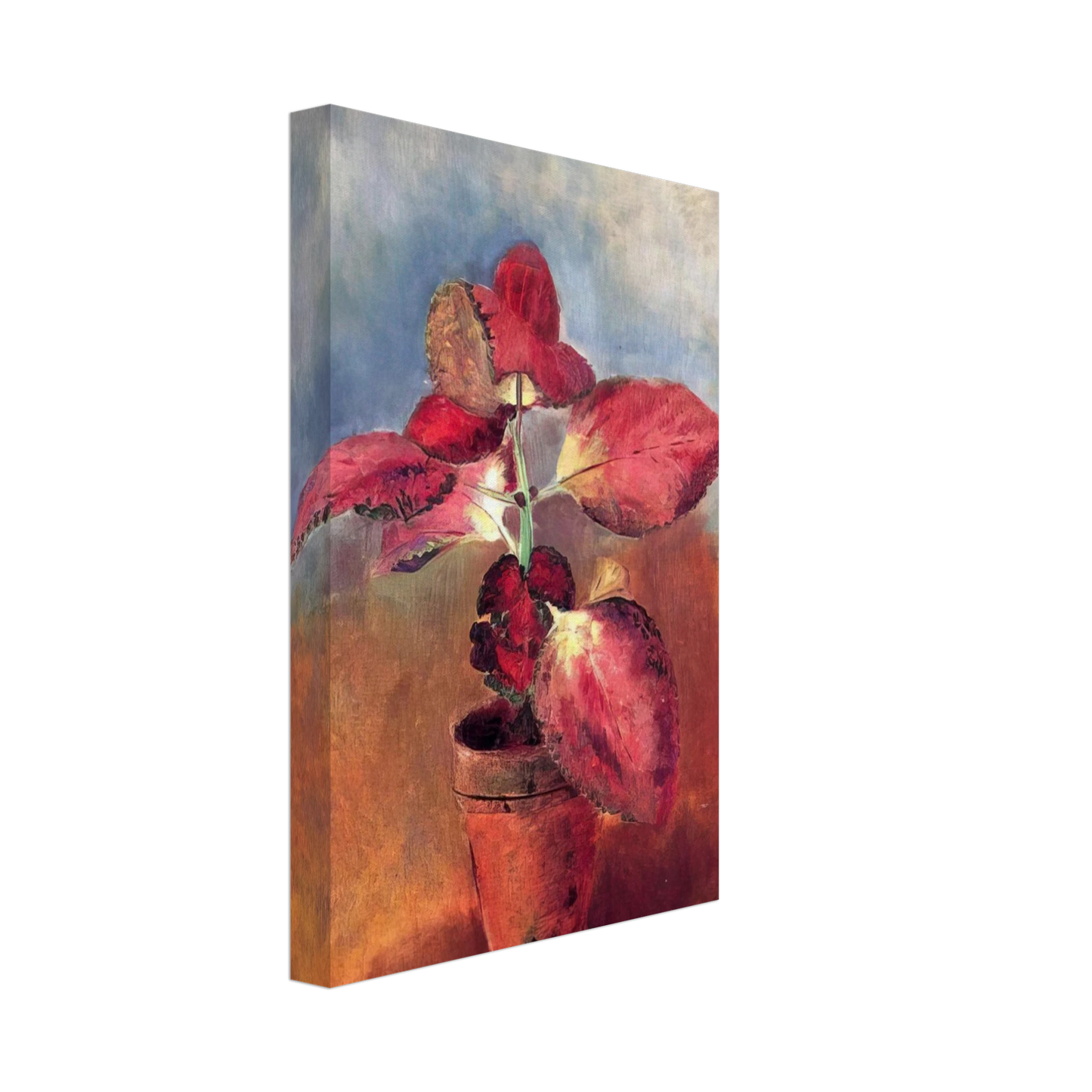 Odilon Redon - BEGONIA IN A POT Canvas - 70x100 cm / 28x40 inches-canvas