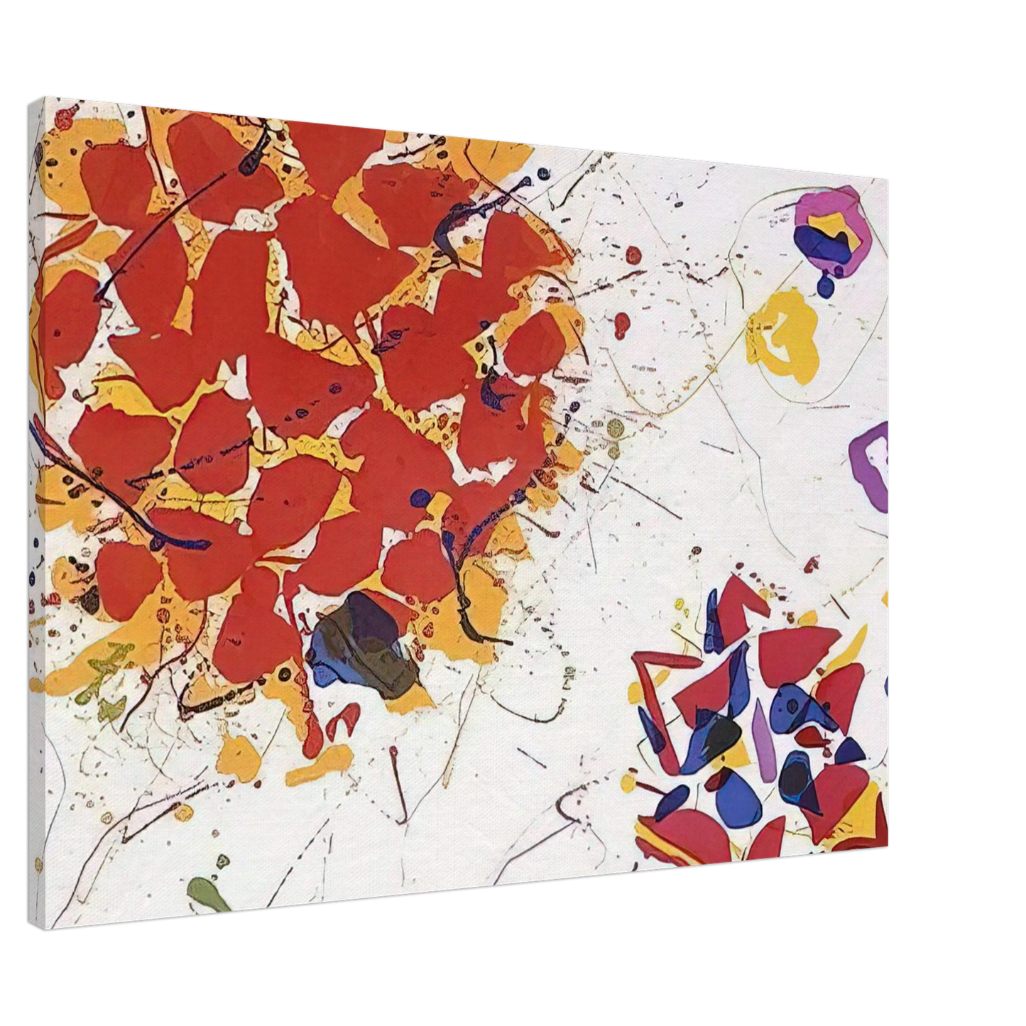 Sam Francis - Untitled  L. I88; SFE 065  Canvas - 20x30 cm / 8x12 inches-canvas