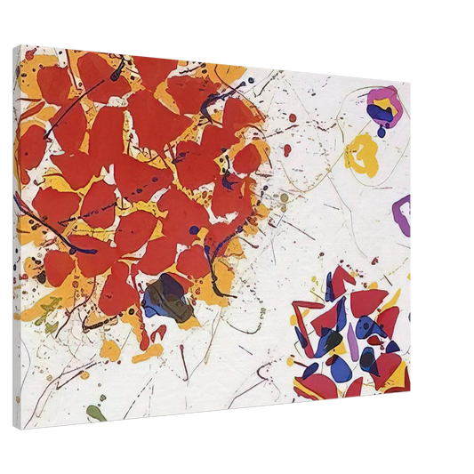 Sam Francis - Untitled  L. I88; SFE 065  Canvas - 20x30 cm / 8x12 inches-canvas
