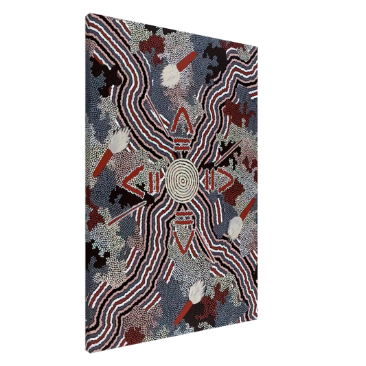 Clifford Possum Tjapaltjarri - Untitled - 1997 Canvas - 20x30 cm / 8x12 inches-canvas