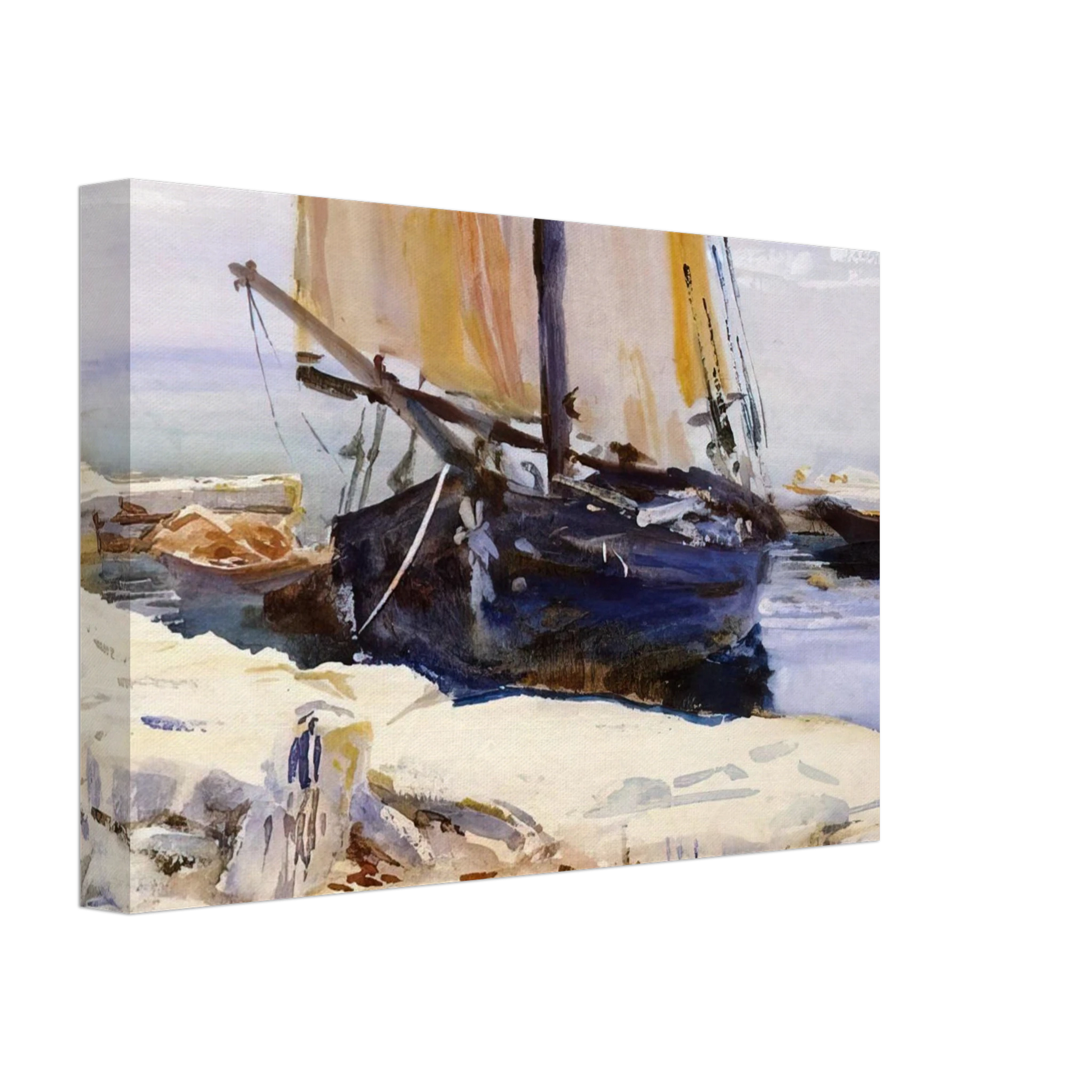 John Singer Sargent - Above Lake Garda at San Vigilio Canvas - 70x100 cm / 28x40 inches-canvas