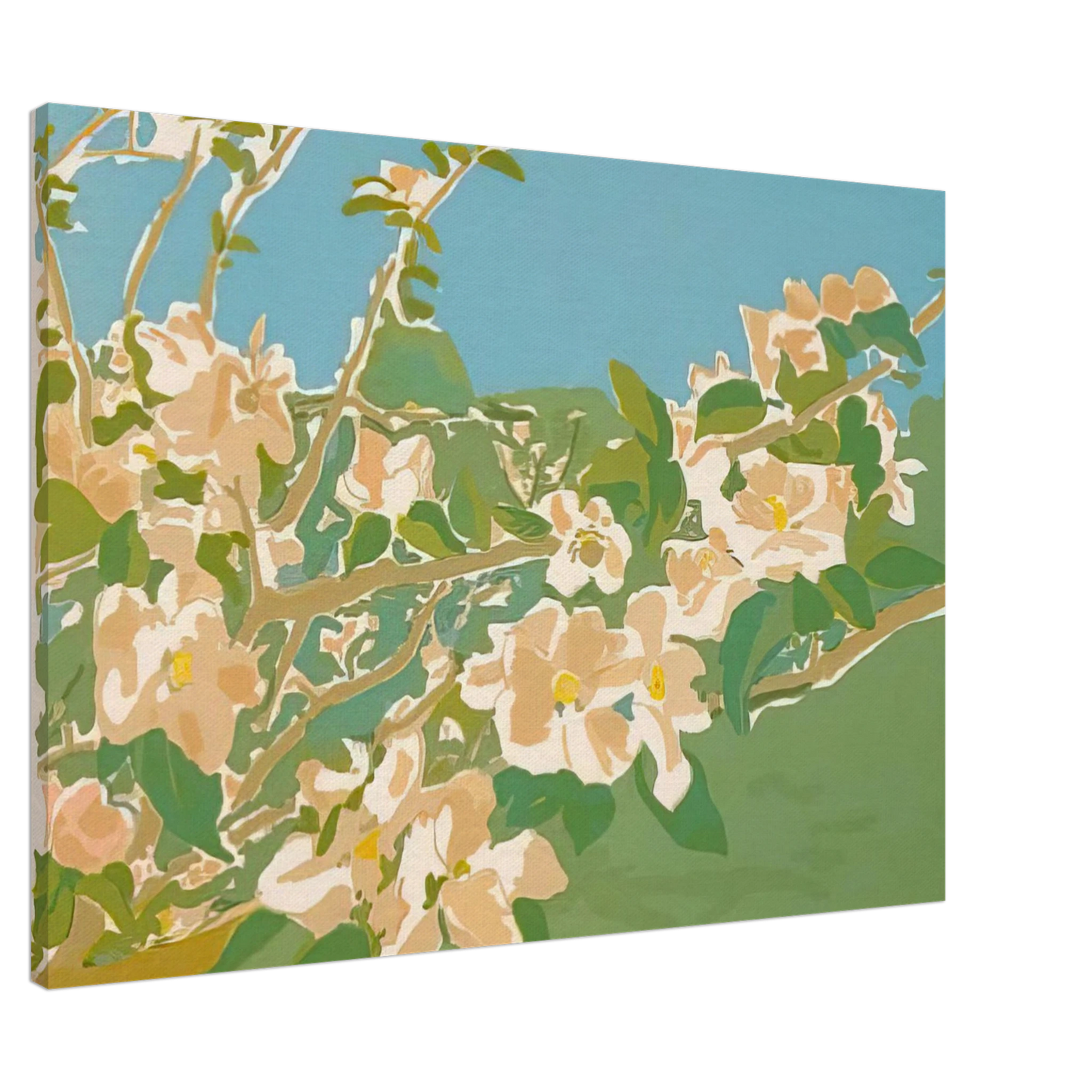 Fairfield Porter - APPLE BLOSSOMS II 1974 Canvas - Default Title-canvas