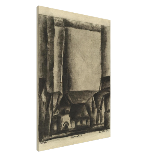 Lyonel Feininger - GELMERODA V 1916 Canvas - 20x30 cm / 8x12 inches-canvas