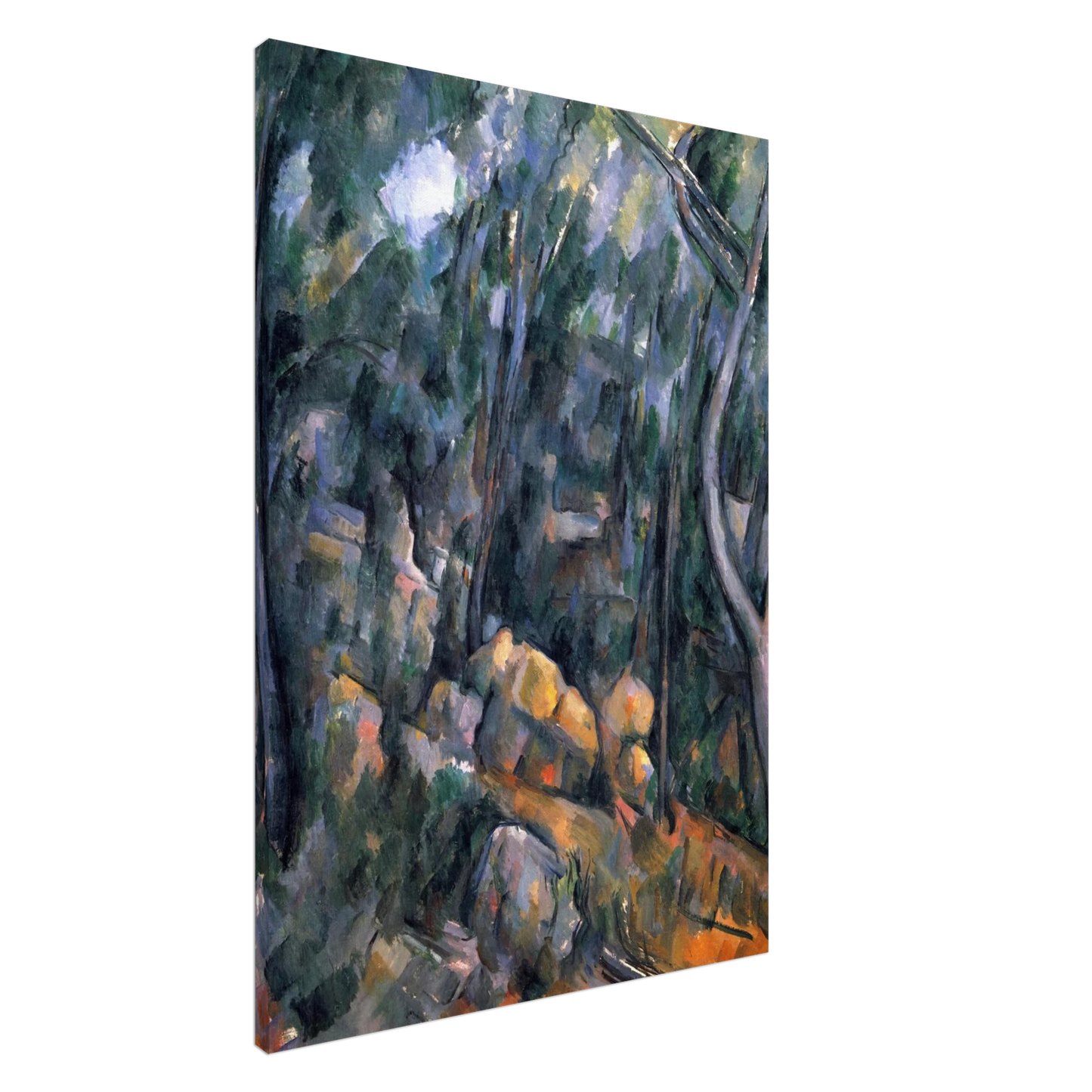 Paul Cezanne - Forest near the rocky caves above the Chateau Noir Canvas - 20x30 cm / 8x12 inches-canvas