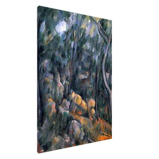 Paul Cezanne - Forest near the rocky caves above the Chateau Noir Canvas - 20x30 cm / 8x12 inches-canvas
