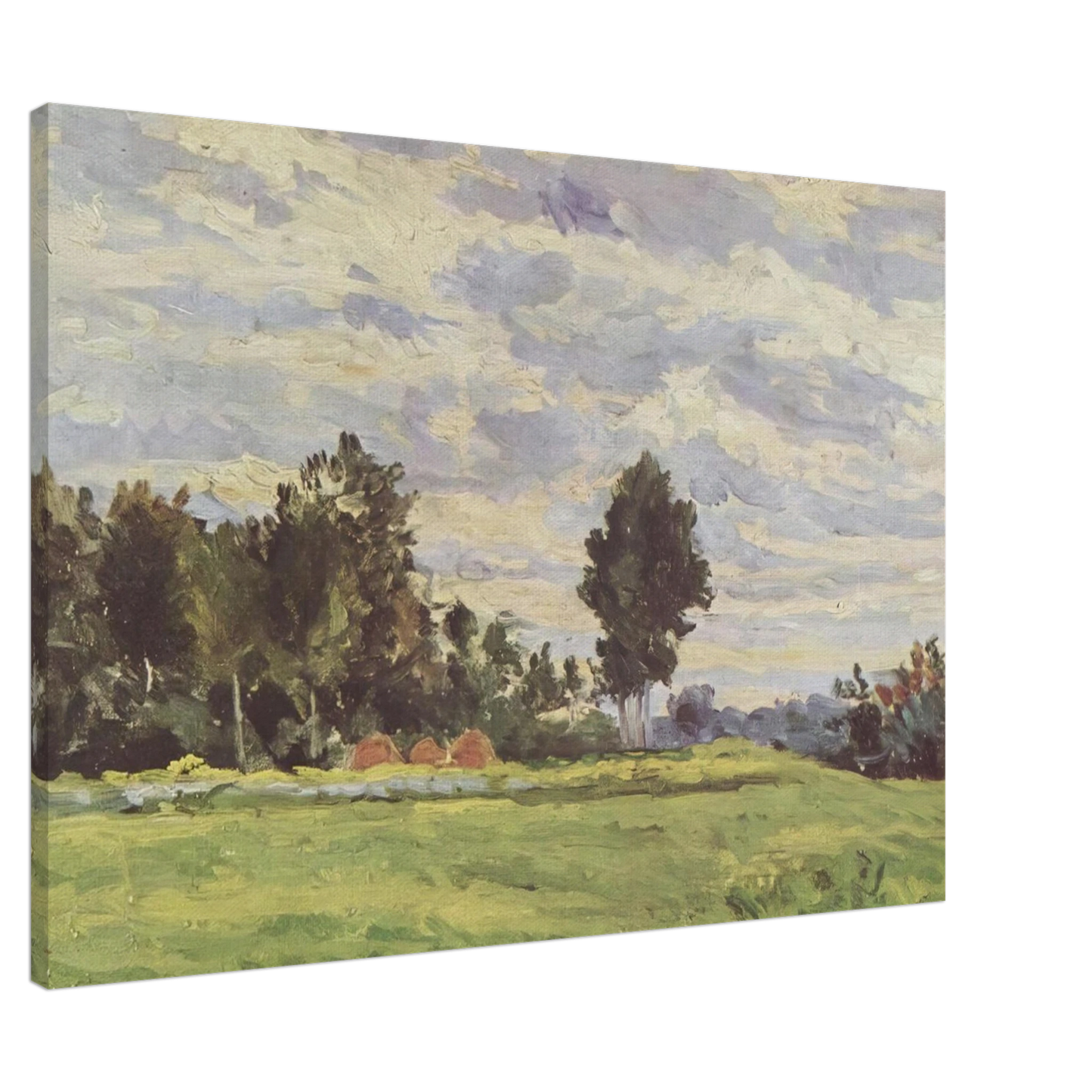 Paul Cezanne - Landscape in the Ile de France Canvas - 20x30 cm / 8x12 inches-canvas