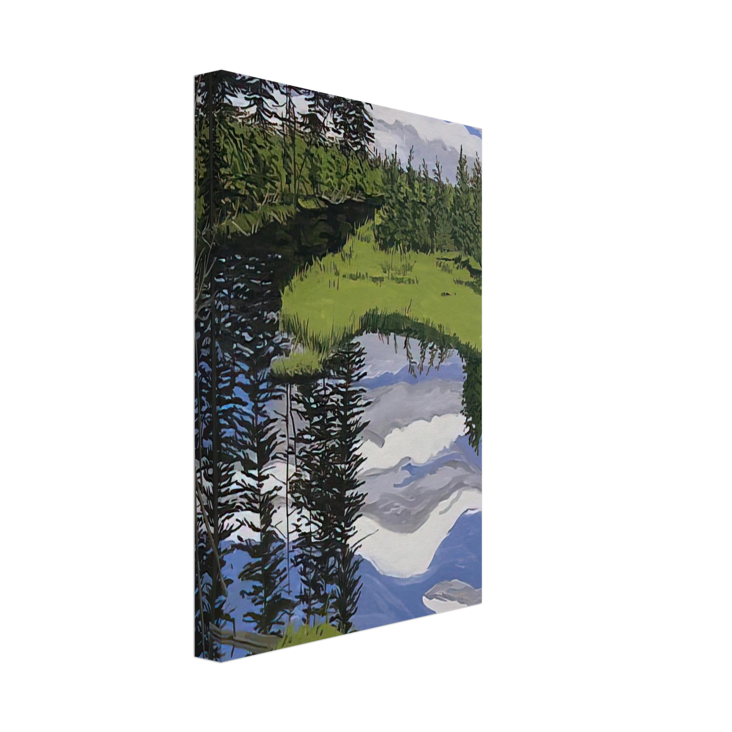 Neil Welliver - Illusory Flowage - 1996 Canvas - 70x100 cm / 28x40 inches-canvas