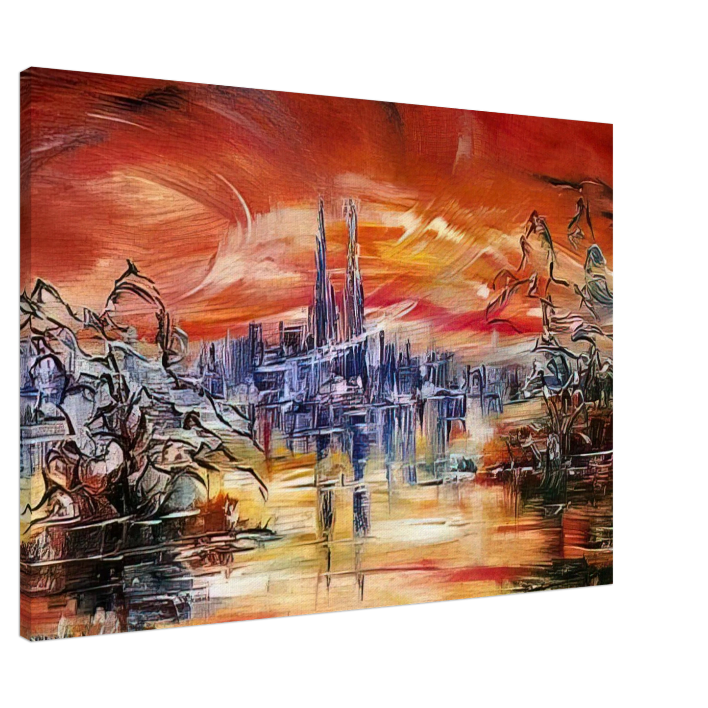 Konrad Zuse - Untitled - 1981 Canvas - 20x30 cm / 8x12 inches-canvas