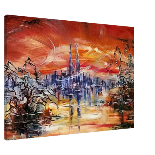 Konrad Zuse - Untitled - 1981 Canvas - 20x30 cm / 8x12 inches-canvas