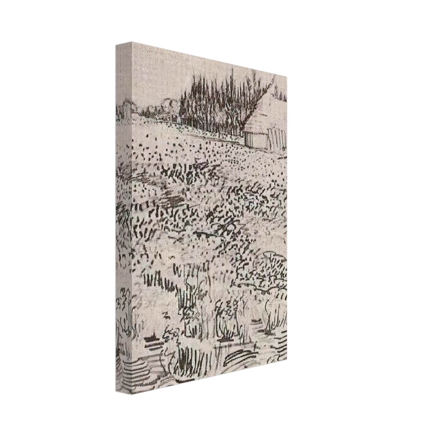 Vincent van Gogh - Landscape with Hut in the Camargue Canvas - 70x100 cm / 28x40 inches-canvas