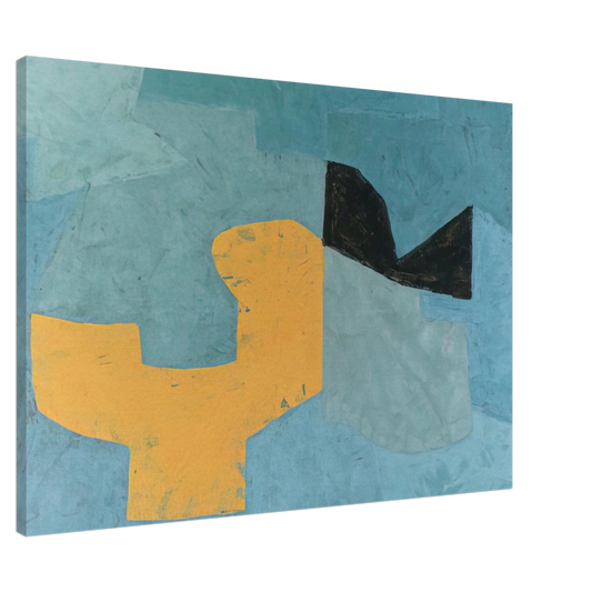 Serge Poliakoff - Composition - 1955 Canvas - 20x30 cm / 8x12 inches-canvas