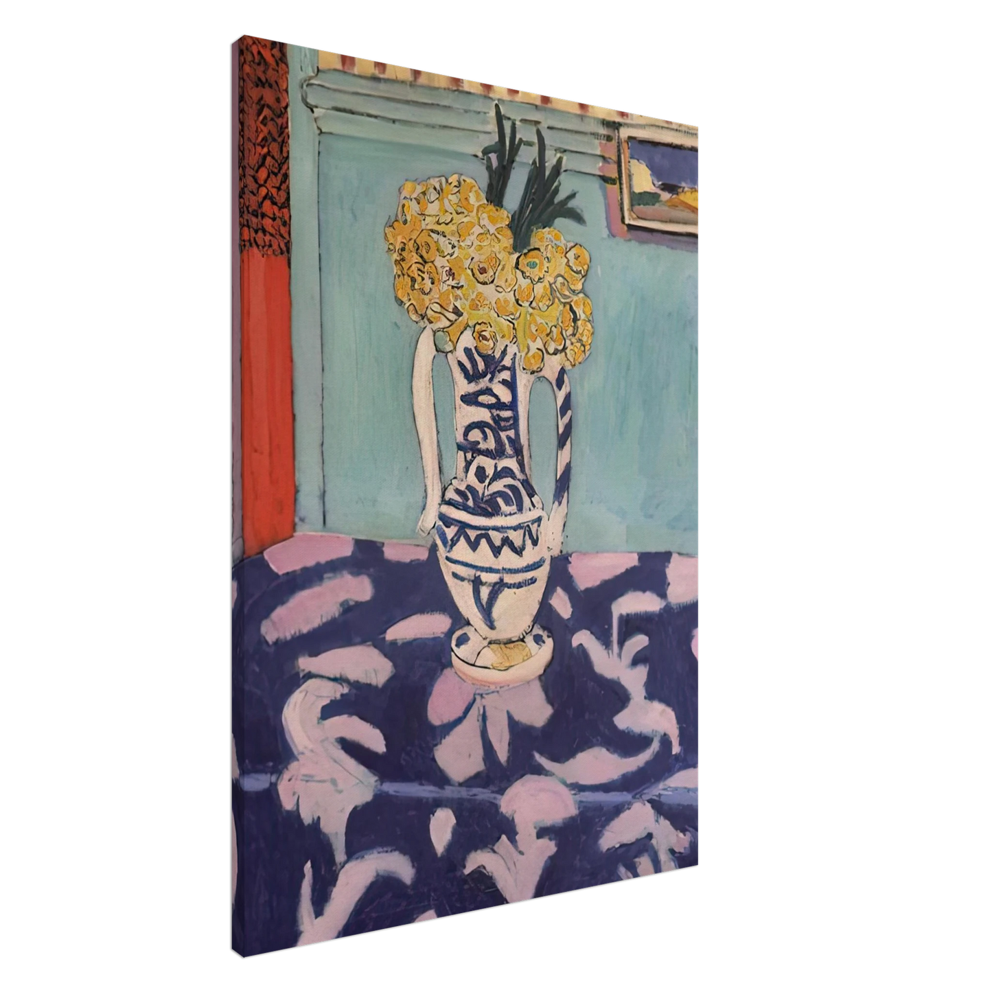 Henri Matisse - LES COUCOUS TAPIS BLEU ET ROSE 1911 Canvas - 20x30 cm / 8x12 inches-canvas