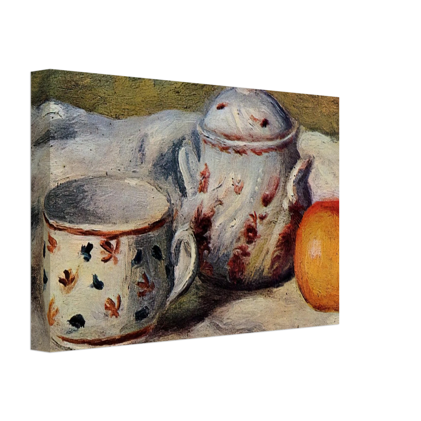 Pierre-Auguste Renoir - Still Life with Cup and Sugar Bowl Canvas - 70x100 cm / 28x40 inches-canvas