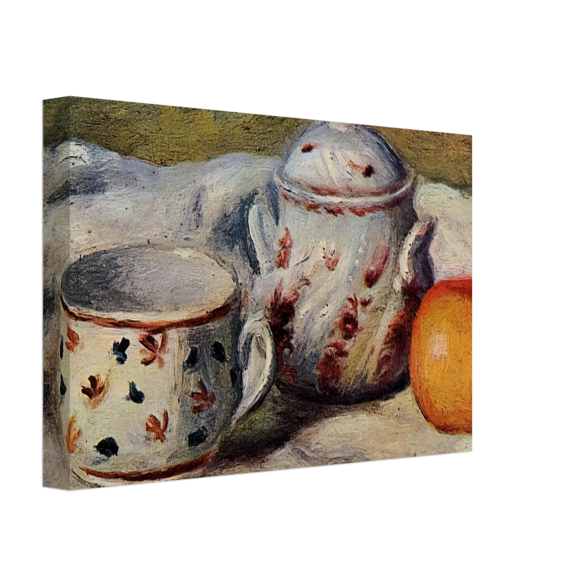 Pierre-Auguste Renoir - Still Life with Cup and Sugar Bowl Canvas - 70x100 cm / 28x40 inches-canvas