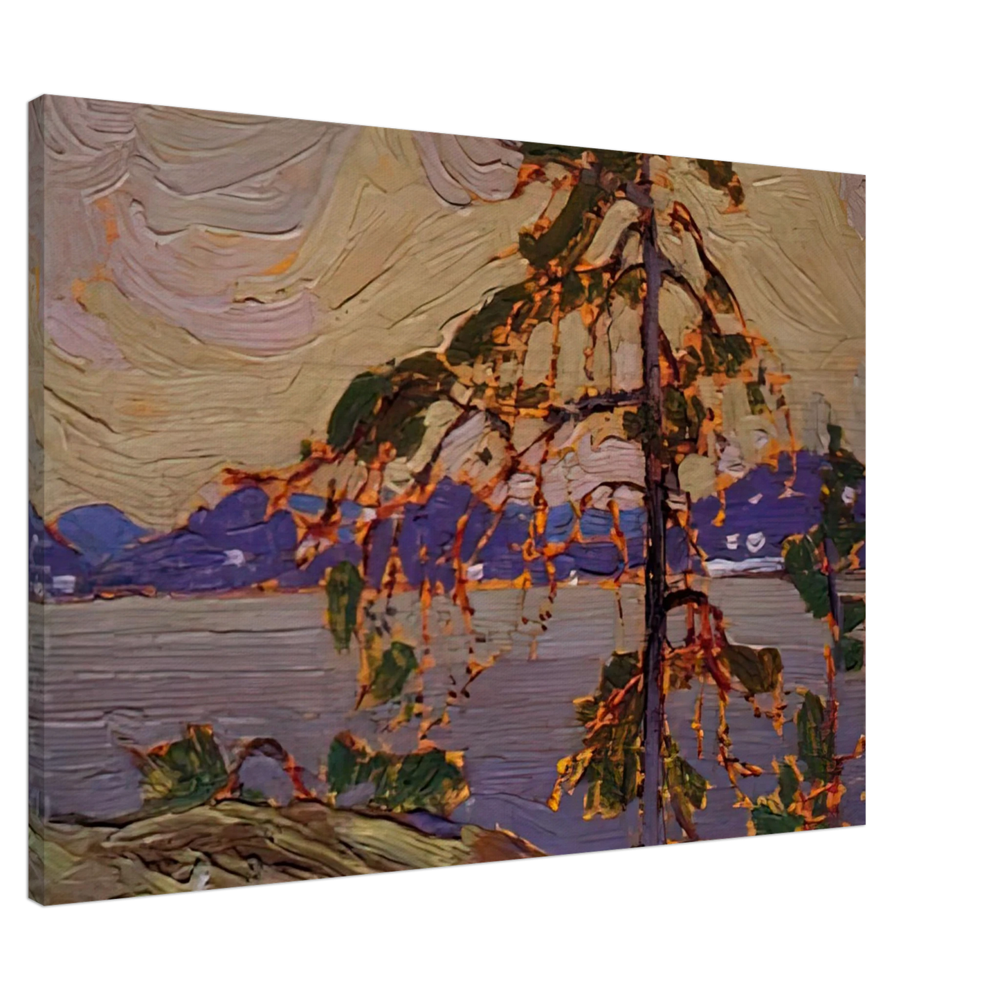 Tom Thomson - SKETCH FOR THE JACK PINE 1916 Canvas - 20x30 cm / 8x12 inches-canvas