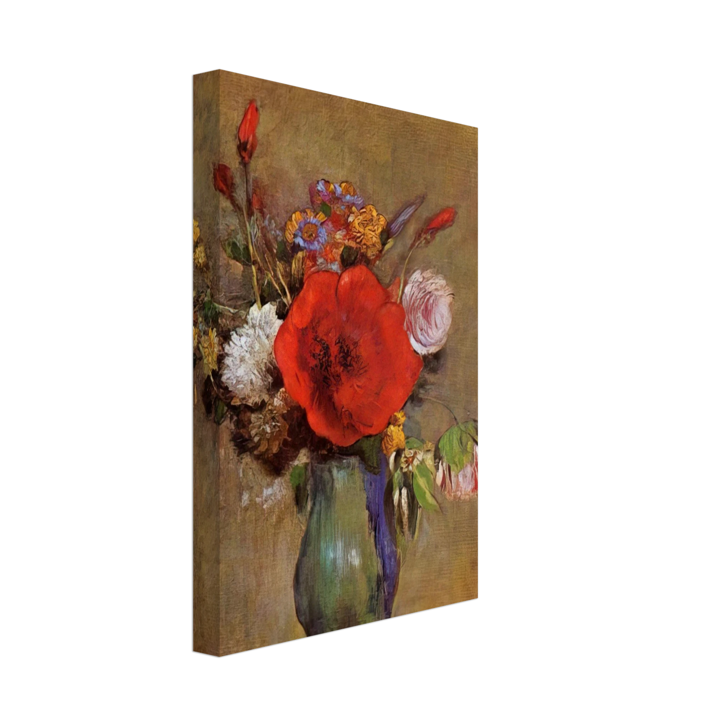 Odilon Redon - VASE OF FLOWERS 11 Canvas - 40x60 cm / 16x24 inches-canvas