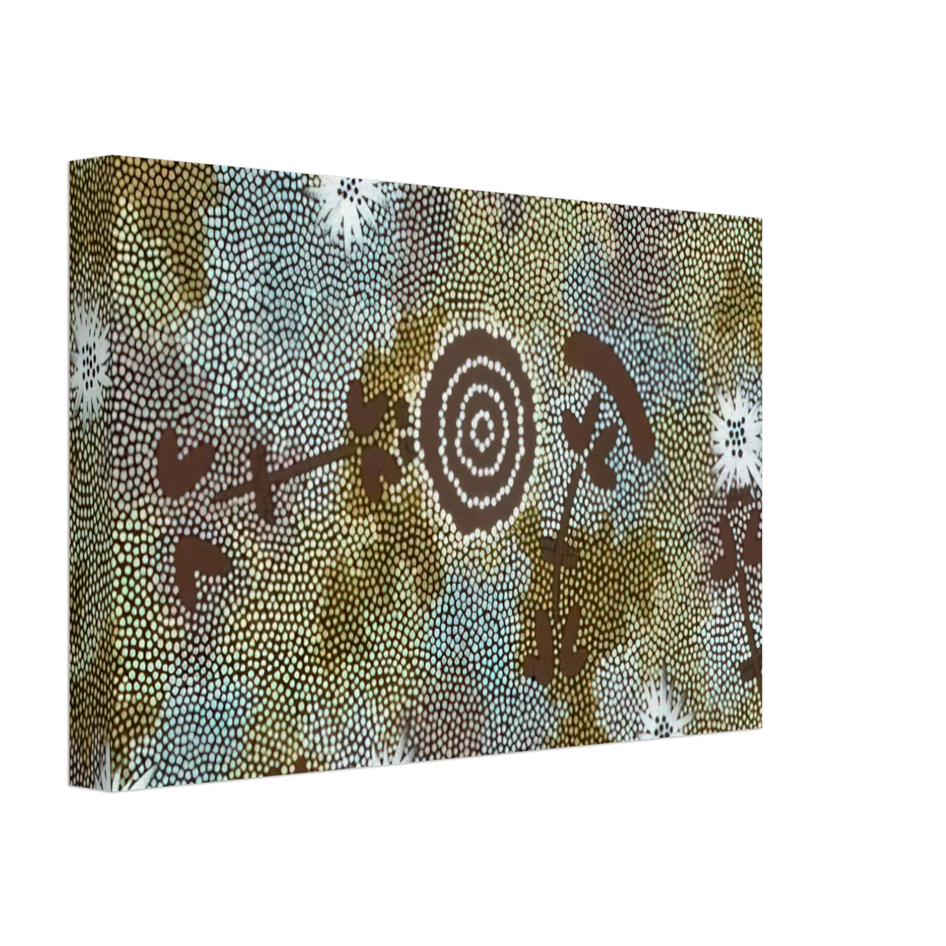 Clifford Possum Tjapaltjarri - Rock Wallaby Dreaming - 1988 Canvas - 40x60 cm / 16x24 inches-canvas