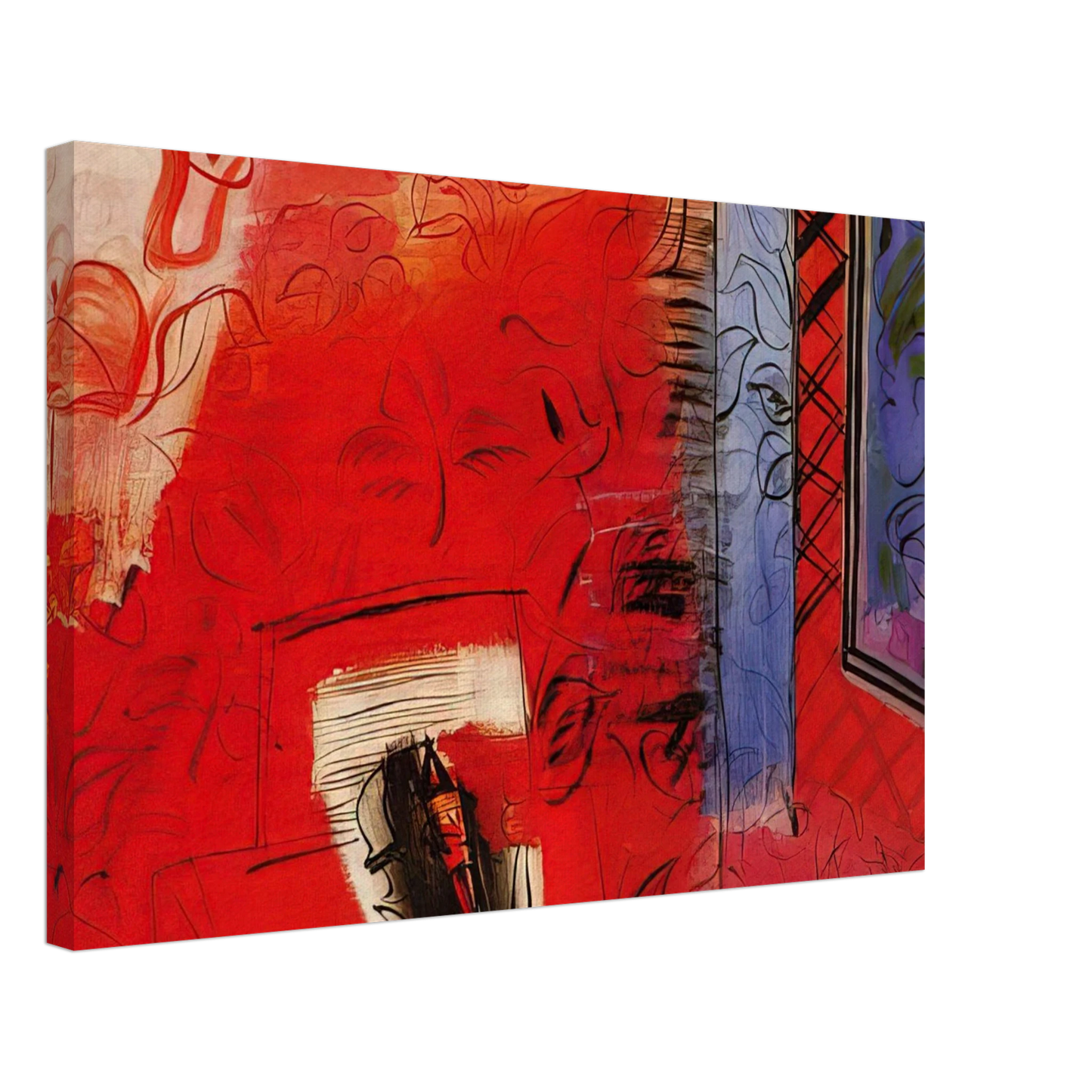 Raoul Dufy - STILL LIFE WITH VIOLIN HOMMAGE TO BACH 1952 Canvas - 40x60 cm / 16x24 inches-canvas