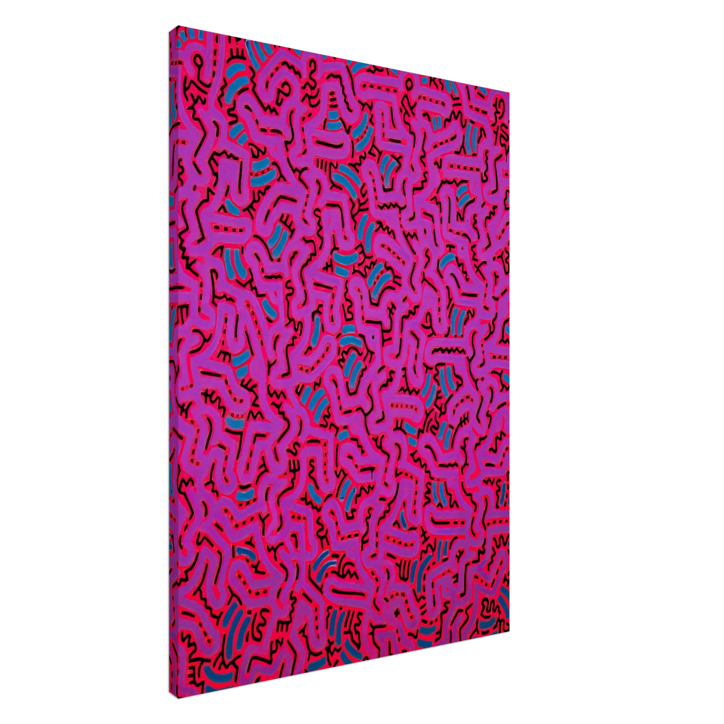 Keith Haring - UNTITLED 1984 Canvas - 20x30 cm / 8x12 inches-canvas