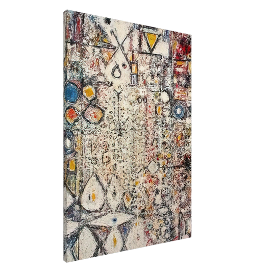 Richard Pousette-Dart - White Gothic #3 - 1957 Canvas - 20x30 cm / 8x12 inches-canvas