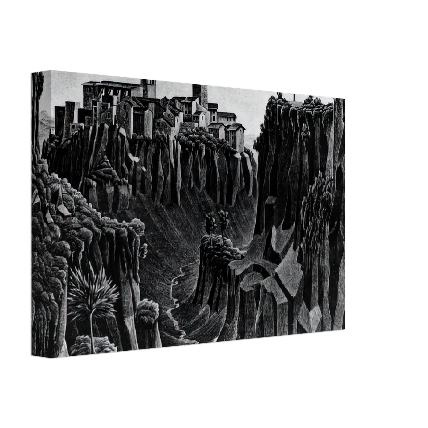 MC Escher - CIMINO BARBARANO Canvas - 40x60 cm / 16x24 inches-canvas