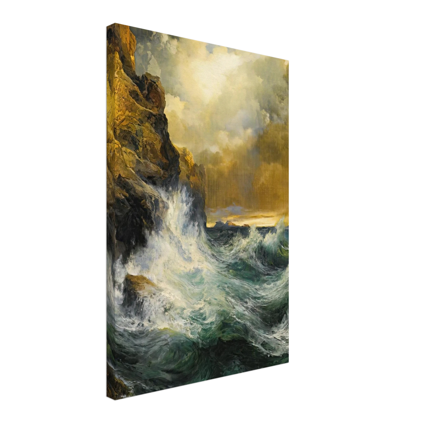 Thomas Moran - The Receding Wave Canvas - 40x60 cm / 16x24 inches-canvas