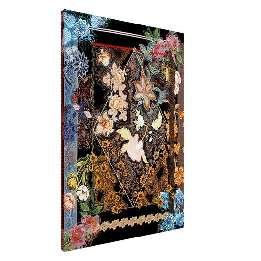 Miriam Schapiro - Gates of Paradise - 1980 Canvas - 20x30 cm / 8x12 inches-canvas