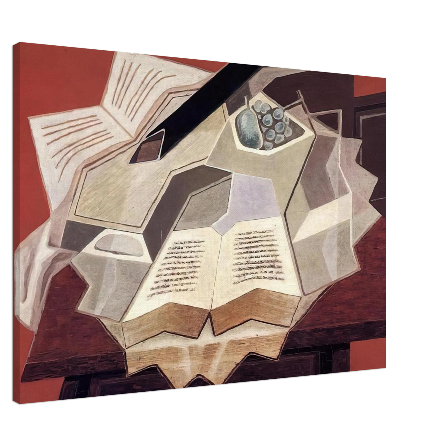 Juan Gris - THE OPEN BOOK 1925 1 Canvas - 20x30 cm / 8x12 inches-canvas