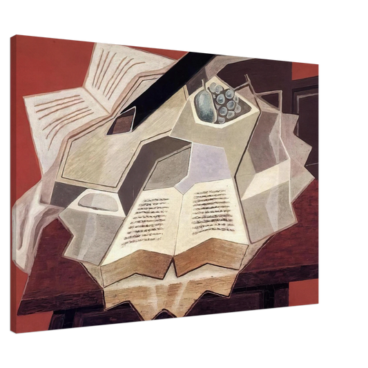 Juan Gris - THE OPEN BOOK 1925 1 Canvas - 20x30 cm / 8x12 inches-canvas