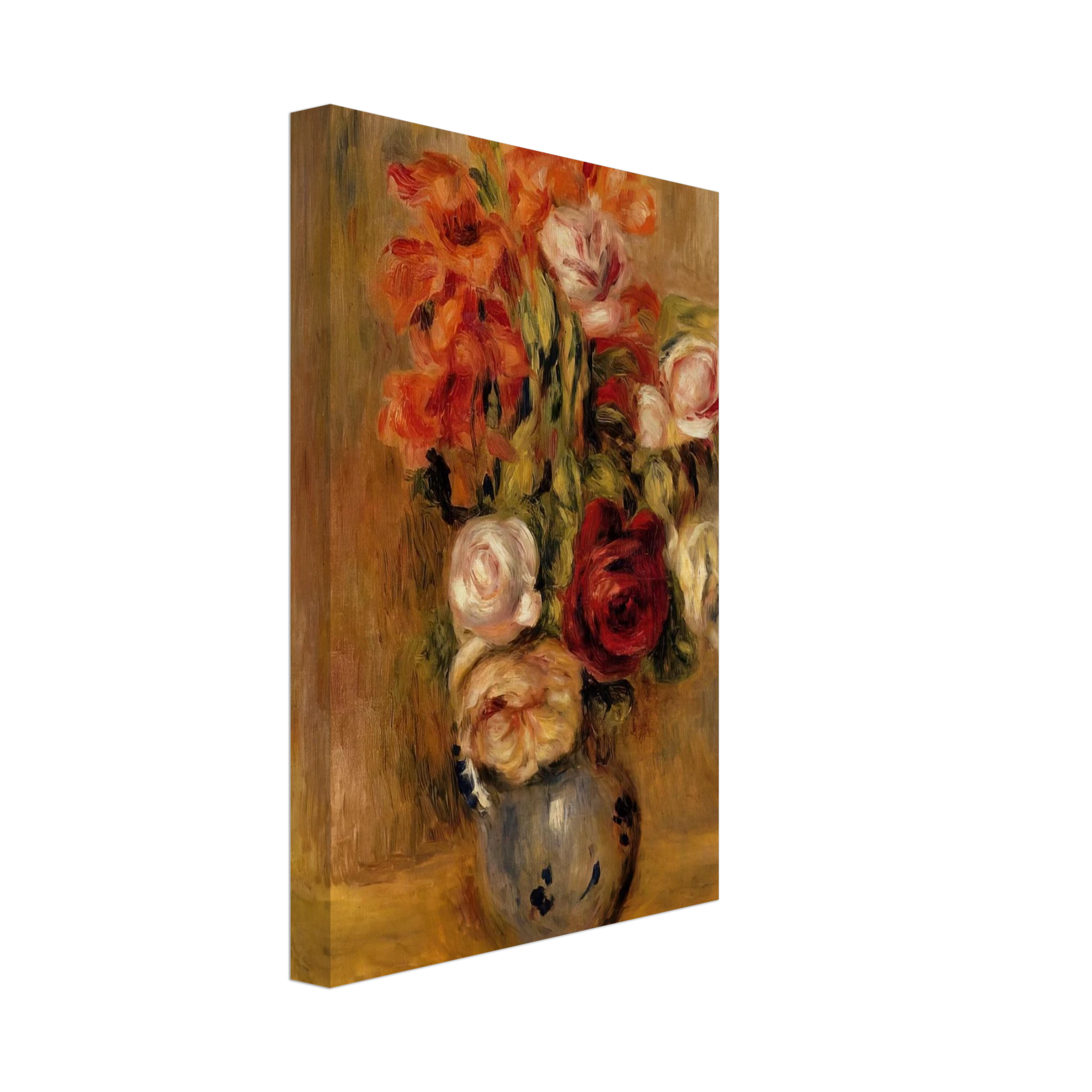 Pierre-Auguste Renoir - Vase of Gladiolas and Roses Canvas - 70x100 cm / 28x40 inches-canvas