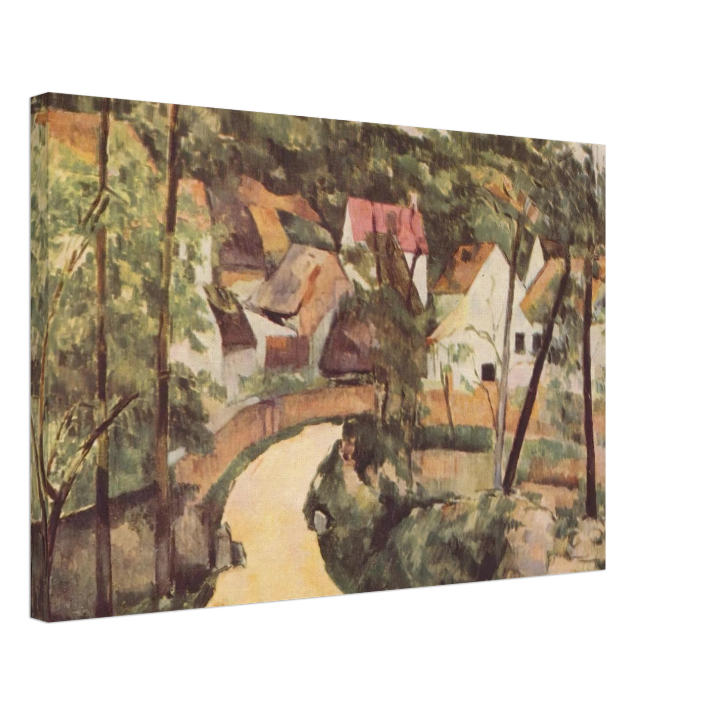 Paul Cezanne - A Turn in the Road Canvas - 70x100 cm / 28x40 inches-canvas