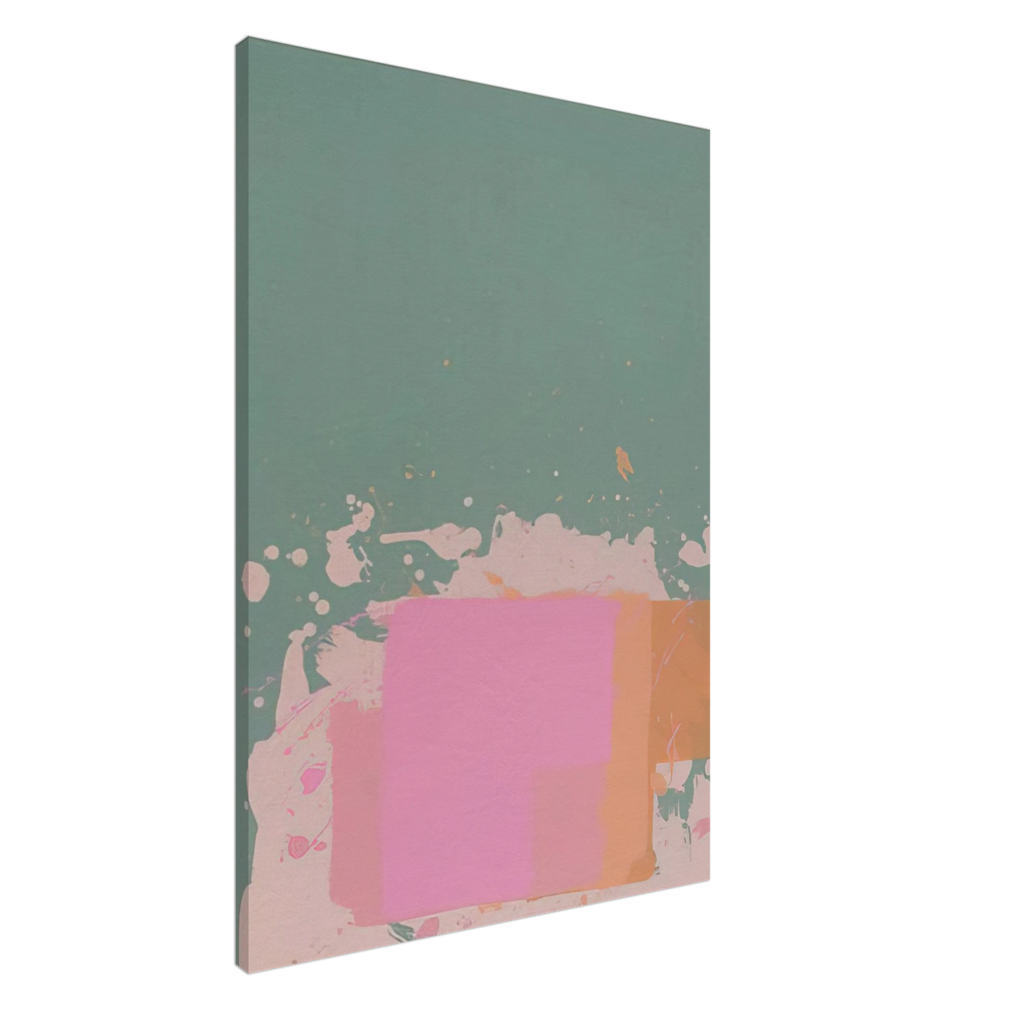 John Hoyland - Green, Orange, Pink - 1971 Canvas - 20x30 cm / 8x12 inches-canvas