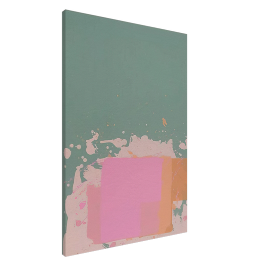 John Hoyland - Green, Orange, Pink - 1971 Canvas - 20x30 cm / 8x12 inches-canvas