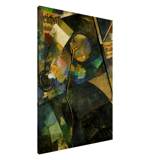 Kurt Schwitters - MERZ PICTURE 25A THE STAR PICTURE 1920 Canvas - 20x30 cm / 8x12 inches-canvas