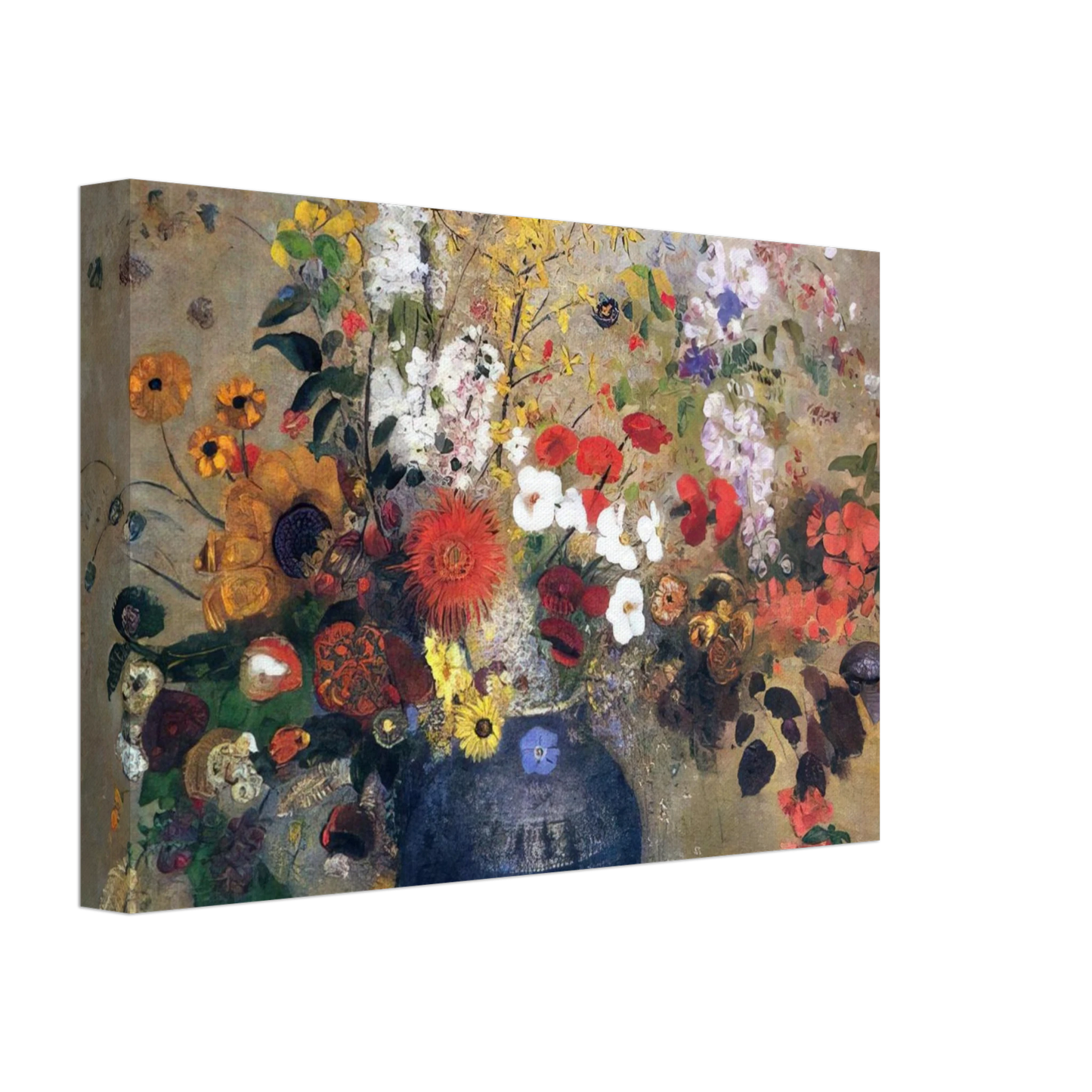 Odilon Redon - FLOWERS 1909 Canvas - 40x60 cm / 16x24 inches-canvas