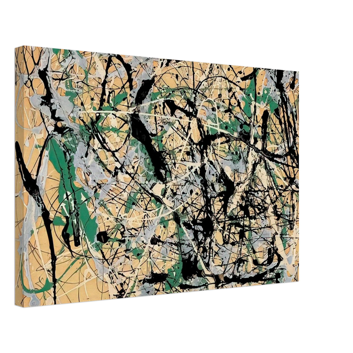 Jackson Pollock - NUMBER 17 1949 Canvas - 70x100 cm / 28x40 inches-canvas
