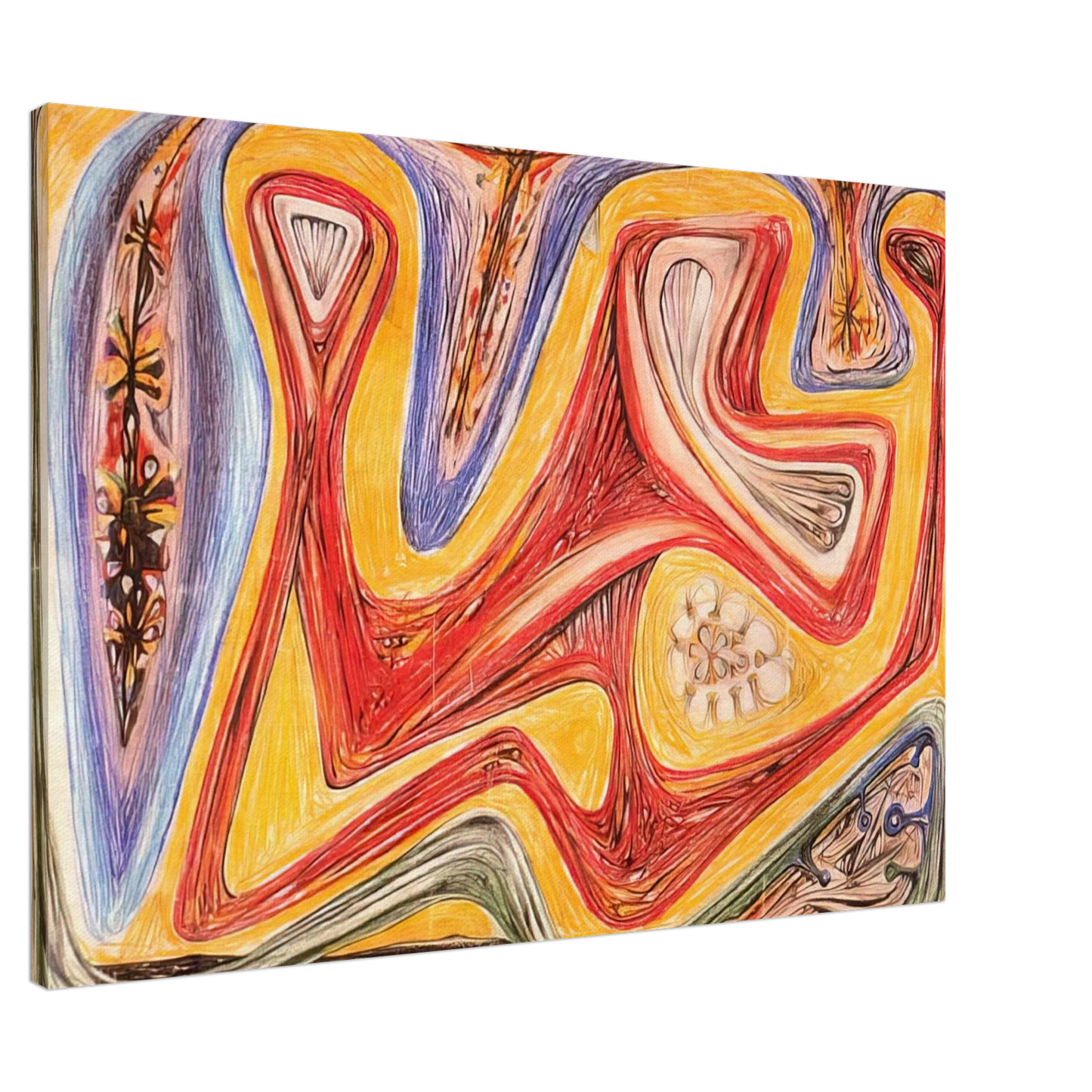 Roberto Matta - GLANDE FICTION 1938 Canvas - 20x30 cm / 8x12 inches-canvas